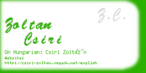 zoltan csiri business card